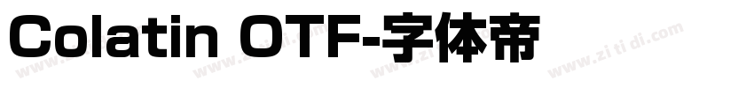 Colatin OTF字体转换